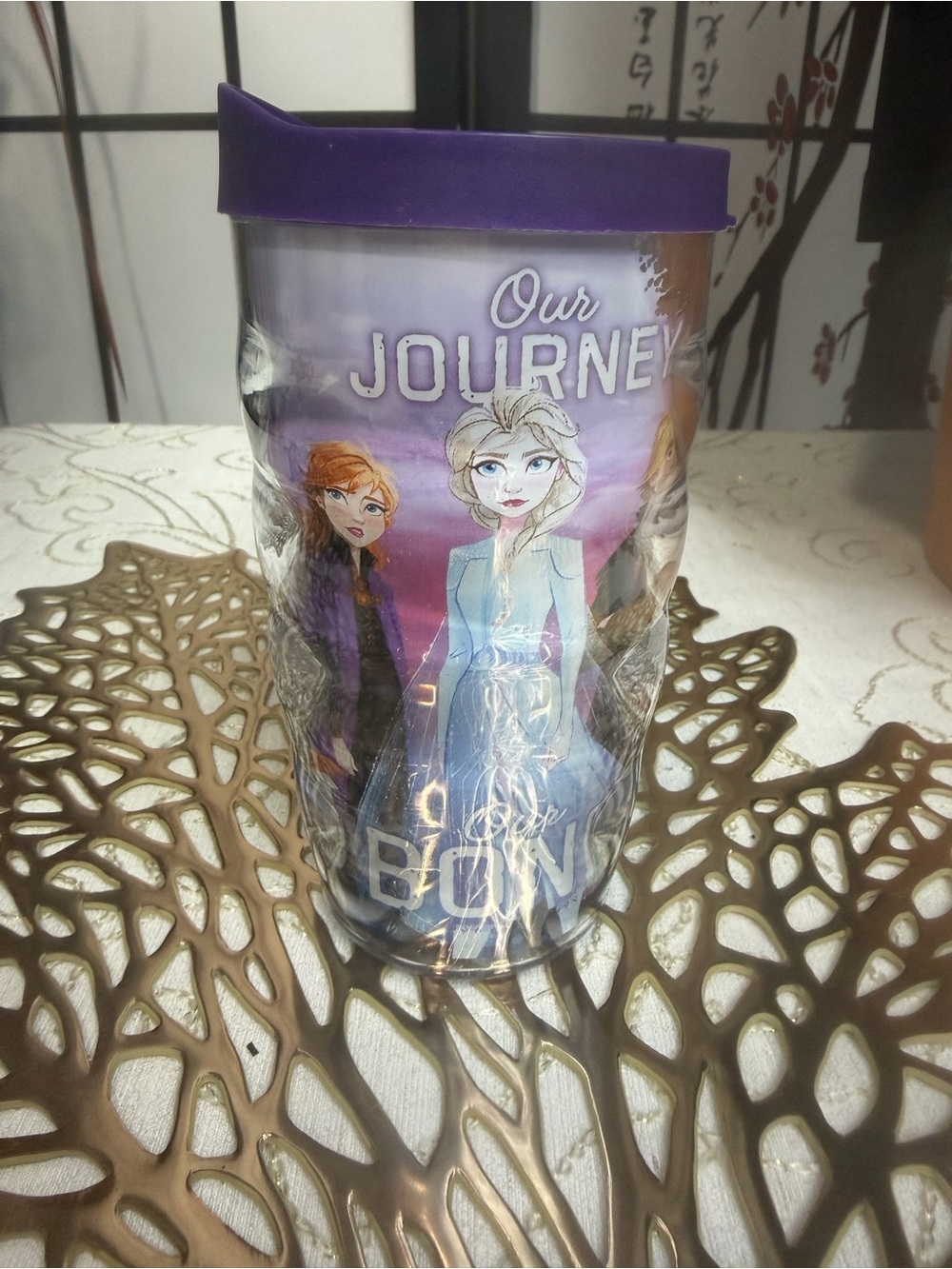 Frozen-Themed Kids Travel Tumbler - Purple